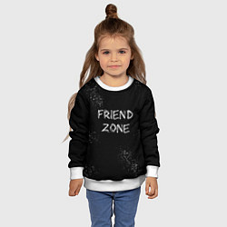 Свитшот детский FRIEND ZONE, цвет: 3D-белый — фото 2