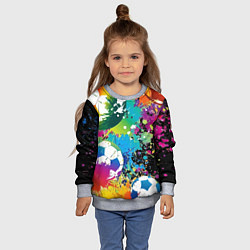 Свитшот детский Football Paints, цвет: 3D-меланж — фото 2