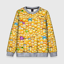 Свитшот детский Смайлики Emoji, цвет: 3D-меланж