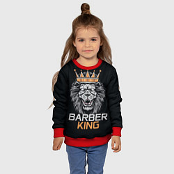 Свитшот детский Barber King Барбер Король, цвет: 3D-красный — фото 2
