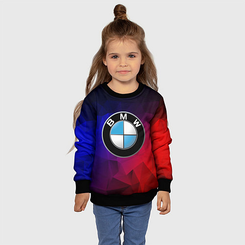 Детский свитшот BMW NEON / 3D-Черный – фото 4