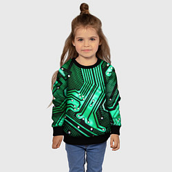 Свитшот детский Микросхема, цвет: 3D-черный — фото 2