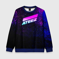Свитшот детский ATEEZ neon, цвет: 3D-синий