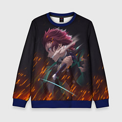 Свитшот детский KIMETSU NO YAIBA, цвет: 3D-синий