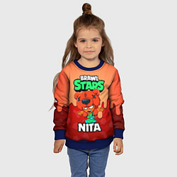 Свитшот детский BRAWL STARS NITA, цвет: 3D-синий — фото 2