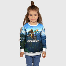 Свитшот детский Minecraft Майнкрафт, цвет: 3D-белый — фото 2