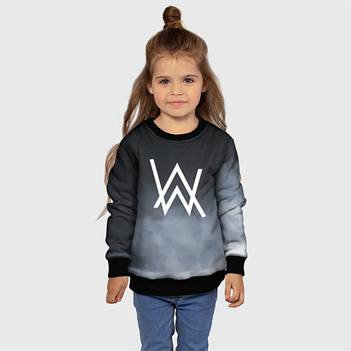 Детский свитшот Alan Walker / 3D-Черный – фото 4