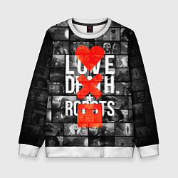 Свитшот детский LOVE DEATH ROBOTS LDR, цвет: 3D-белый