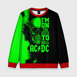 Свитшот детский I'm on the highway to hell ACDC, цвет: 3D-красный