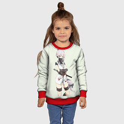 Свитшот детский SamuraiGirl, цвет: 3D-красный — фото 2