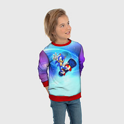 Свитшот детский Соник, цвет: 3D-красный — фото 2