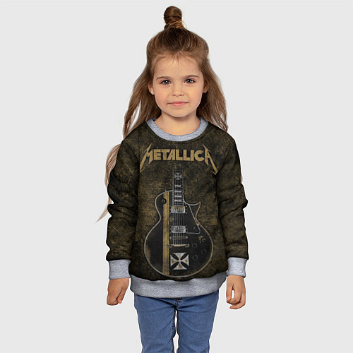 Детский свитшот Metallica / 3D-Меланж – фото 4