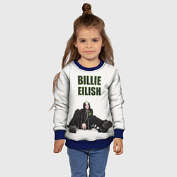 Свитшот детский Billie Eilish, цвет: 3D-синий — фото 2