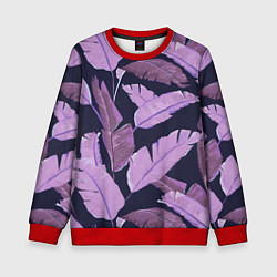 Детский свитшот Tropical leaves 4 purple