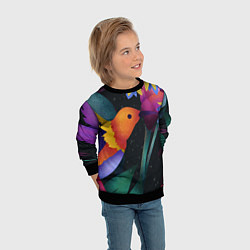 Свитшот детский Колибри, цвет: 3D-черный — фото 2