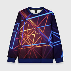 Свитшот детский Линии, цвет: 3D-синий