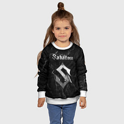 Свитшот детский SABATON, цвет: 3D-белый — фото 2