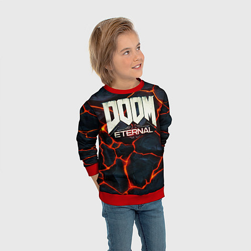 Детский свитшот DOOM: ETERNAL / 3D-Красный – фото 3