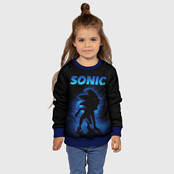Свитшот детский Sonic in shadow, цвет: 3D-синий — фото 2