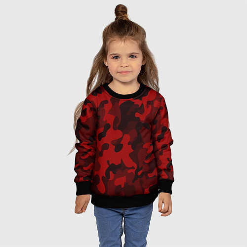 Детский свитшот RED MILITARY / 3D-Черный – фото 4