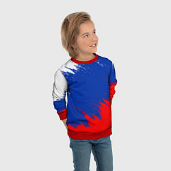 Свитшот детский РОССИЯ ТРИКОЛОР, цвет: 3D-красный — фото 2