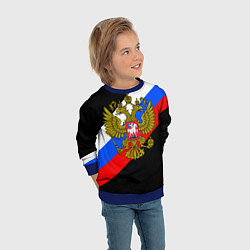 Свитшот детский РОССИЯ, цвет: 3D-синий — фото 2