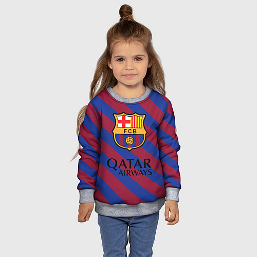 Детский свитшот Barcelona / 3D-Меланж – фото 4