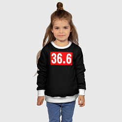 Свитшот детский 36 6, цвет: 3D-белый — фото 2