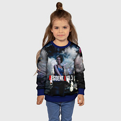 Свитшот детский RESIDENT EVIL 3, цвет: 3D-синий — фото 2