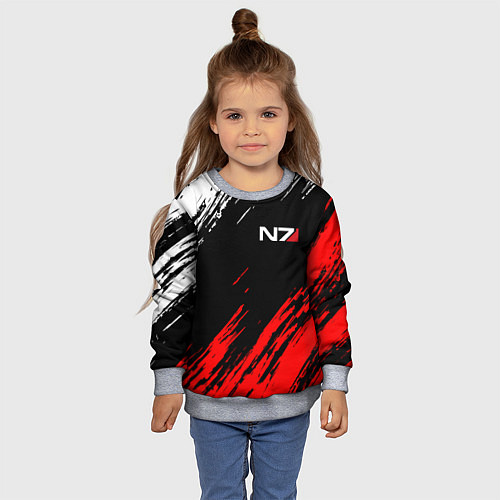 Детский свитшот MASS EFFECT N7 / 3D-Меланж – фото 4