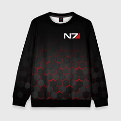 Свитшот детский MASS EFFECT N7, цвет: 3D-черный