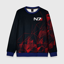 Свитшот детский MASS EFFECT N7, цвет: 3D-синий