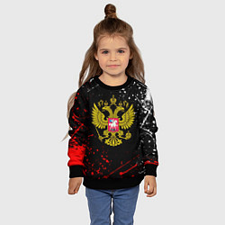 Свитшот детский РОССИЯ, цвет: 3D-черный — фото 2