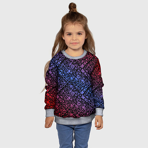 Детский свитшот Игровые бренды / 3D-Меланж – фото 4