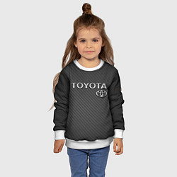 Свитшот детский Toyota Carbon, цвет: 3D-белый — фото 2
