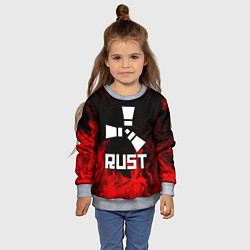 Свитшот детский RUST, цвет: 3D-меланж — фото 2