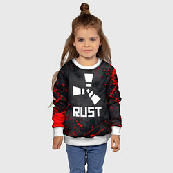 Свитшот детский RUST, цвет: 3D-белый — фото 2