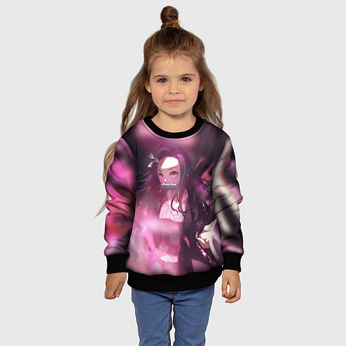 Детский свитшот NEZUKO / 3D-Черный – фото 4