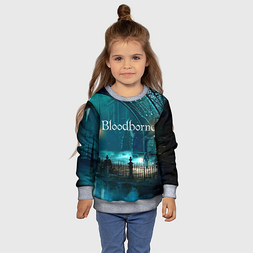Детский свитшот Bloodborne / 3D-Меланж – фото 4