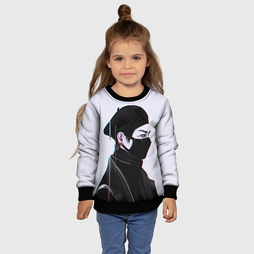 Детский свитшот BTS / 3D-Черный – фото 4