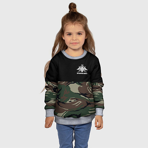 Детский свитшот Пограничные Войска камуфляж / 3D-Меланж – фото 4