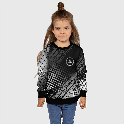 Детский свитшот Mercedes-Benz / 3D-Черный – фото 4