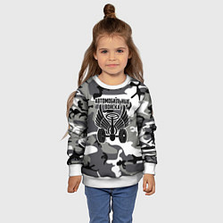 Свитшот детский Автомобильные войска камуфляж, цвет: 3D-белый — фото 2