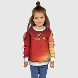 Свитшот детский The Flash Logo Pattern, цвет: 3D-белый — фото 2