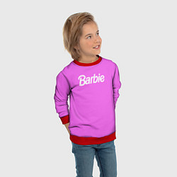 Свитшот детский Barbie, цвет: 3D-красный — фото 2