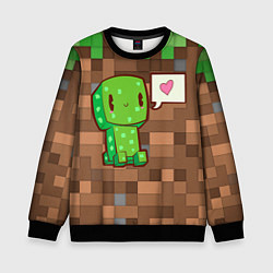 Свитшот детский Minecraft Creeper, цвет: 3D-черный