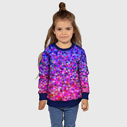 Свитшот детский Треугольники мозаика пиксели, цвет: 3D-синий — фото 2
