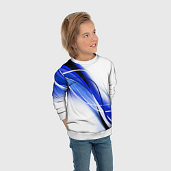 Свитшот детский GEOMETRY STRIPES BLUE, цвет: 3D-белый — фото 2