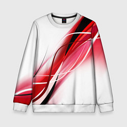 Свитшот детский GEOMETRY STRIPES RED, цвет: 3D-белый