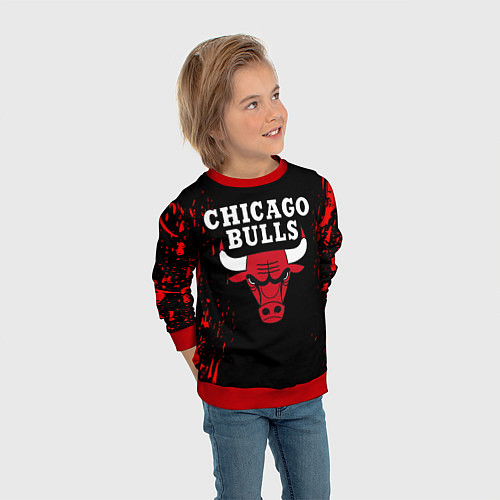 Детский свитшот CHICAGO BULLS / 3D-Красный – фото 3